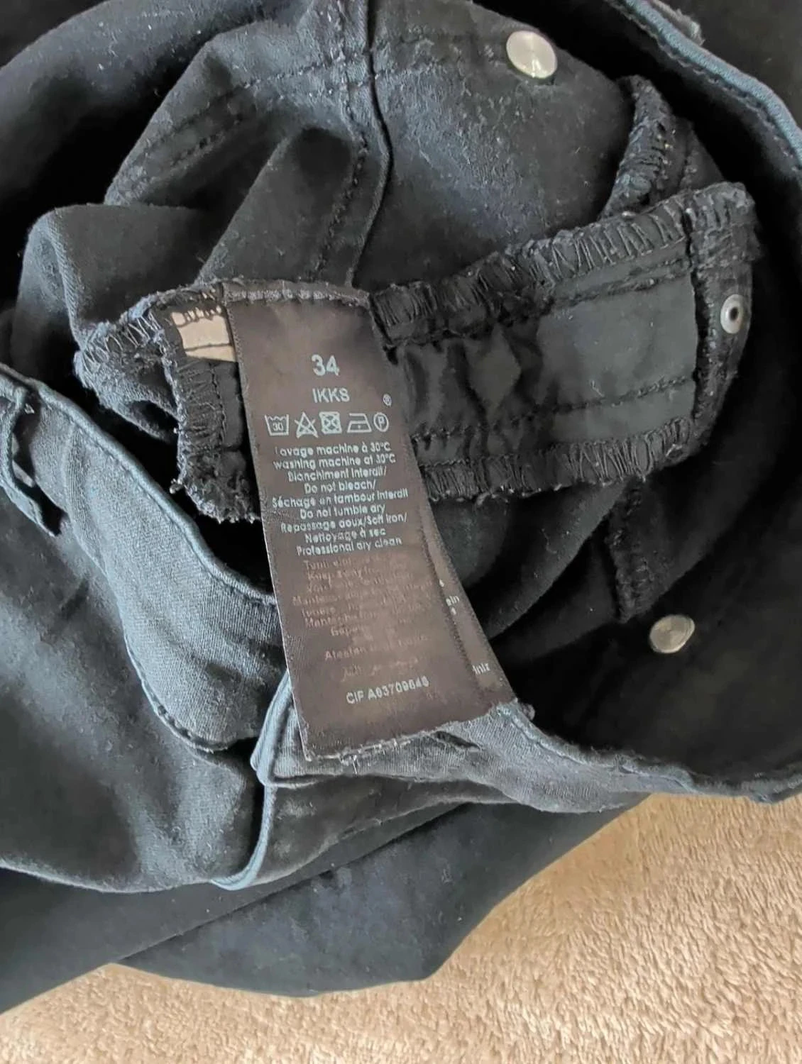 C106 IKKS Black Jegging Size 34 – photo 7